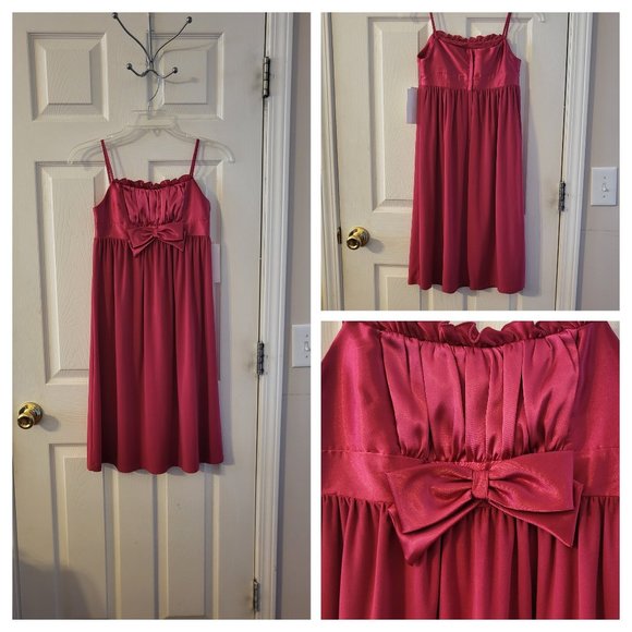 Jessica McClintock Girls Other - BNWT GORGEOUS SATIN BOW Jessica McClintock Girls Sz 8 Short Fancy Dress! CUTE!!!